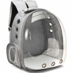 Zaino trasparente per piccoli animali domestici - Grigio - Cane Gatto