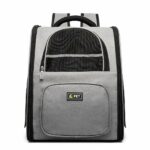 Zaino traspirante per animali domestici - Grigio - Cat Dog