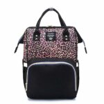 Borsa per pannolini per bambini con stampa leopardata - Rosa - Borsa per pannolini