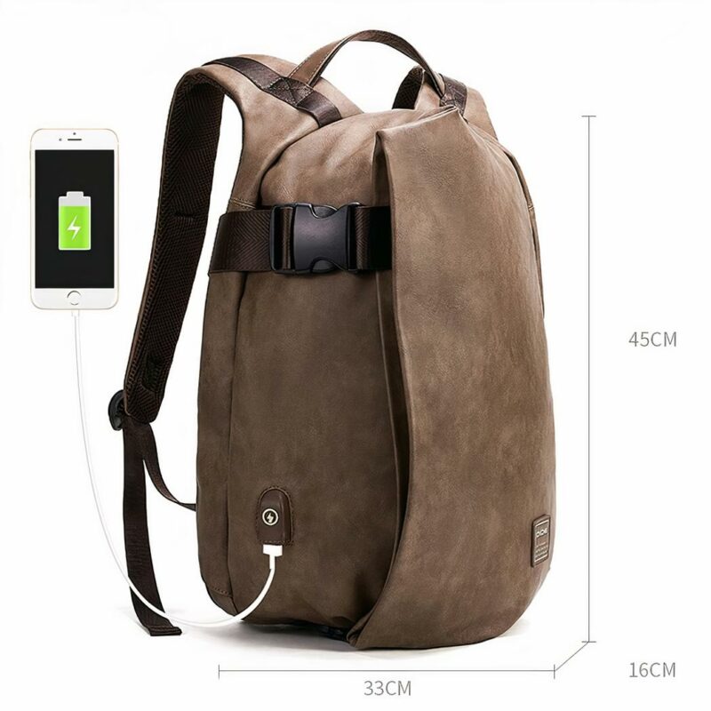 Zaino per computer da 15 pollici - Marrone - Zaino scolastico Zaino per computer portatile