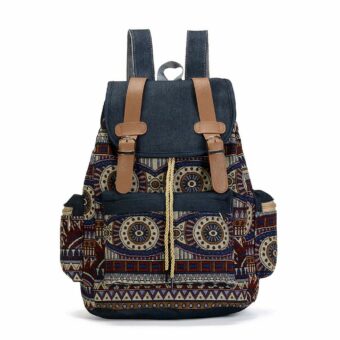 Zaino etnico vintage - Azzurro - Zaino borsa