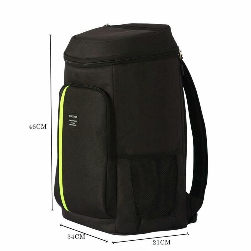 Zaino da picnic con striscia verde - Borsa zaino