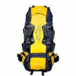 Zaino da trekking impermeabile nero e giallo