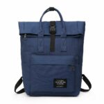 Zaino porta computer Rolltop da donna blu alla moda