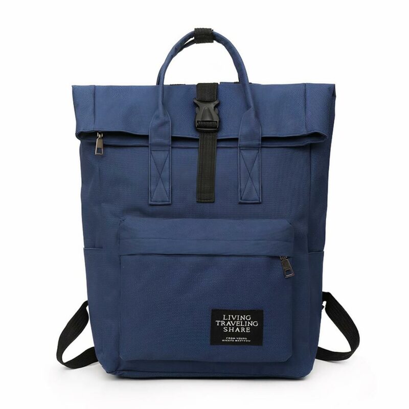 Zaino porta computer Rolltop da donna blu alla moda