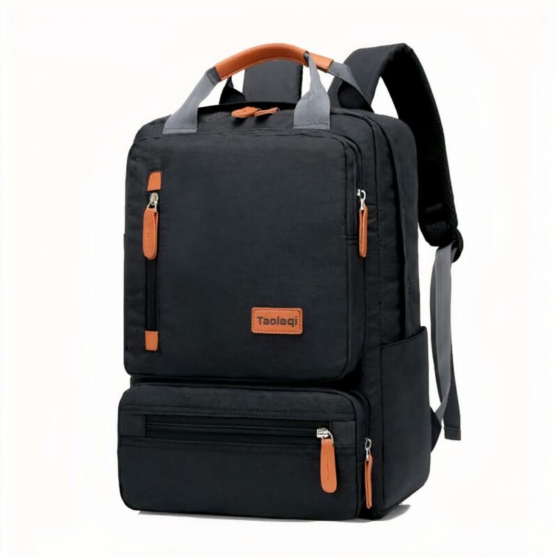 Zaino porta computer dal design elegante - Nero - Zaino quadrato