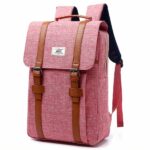 Zaino in tessuto stile vintage - Rosa - Zaino scuola Zaino laptop