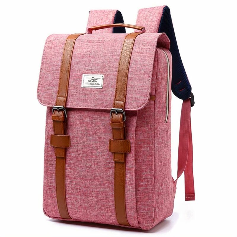 Zaino in tessuto stile vintage - Rosa - Zaino scuola Zaino laptop
