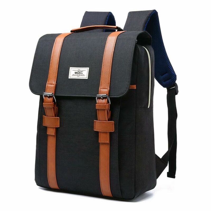 Zaino in tessuto stile vintage - Nero - Zaino Zaino per computer portatile