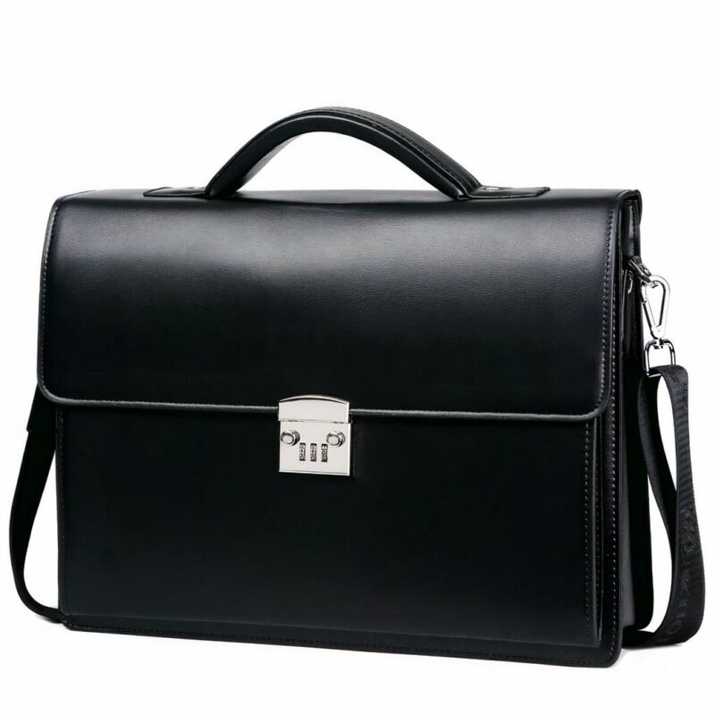Borsa a cartella classica da uomo - Nero - Borsa Briefcase