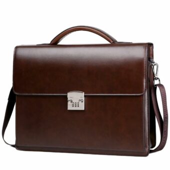 Borsa a cartella classica da uomo - Marrone - Borsa a cartella
