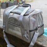 Zaino da viaggio in rete per animali domestici - Grigio chiaro, S - Dog Cat