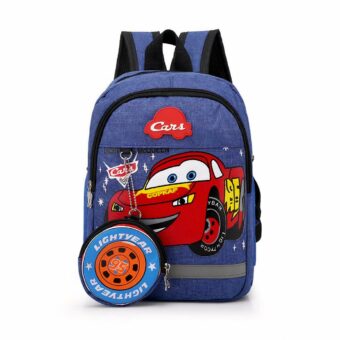Zaino in denim di Cars con sfondo bianco