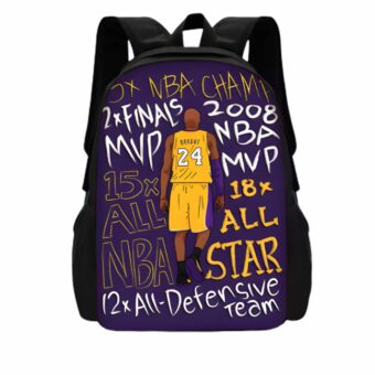 Zaino sportivo da basket con stampa Kobe Bryant