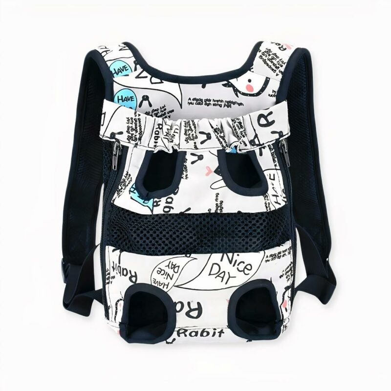 IMG_Zaino transport réglable_pour_chien_chat_1F Amerà questo zaino regolabile per cani e gatti per la sua praticità e comodità. Con questo zaino per animali, il suo compagno non sarà chiuso in uno scomparto. Avrà la testa e le zampe fuori grazie al suo design unico.