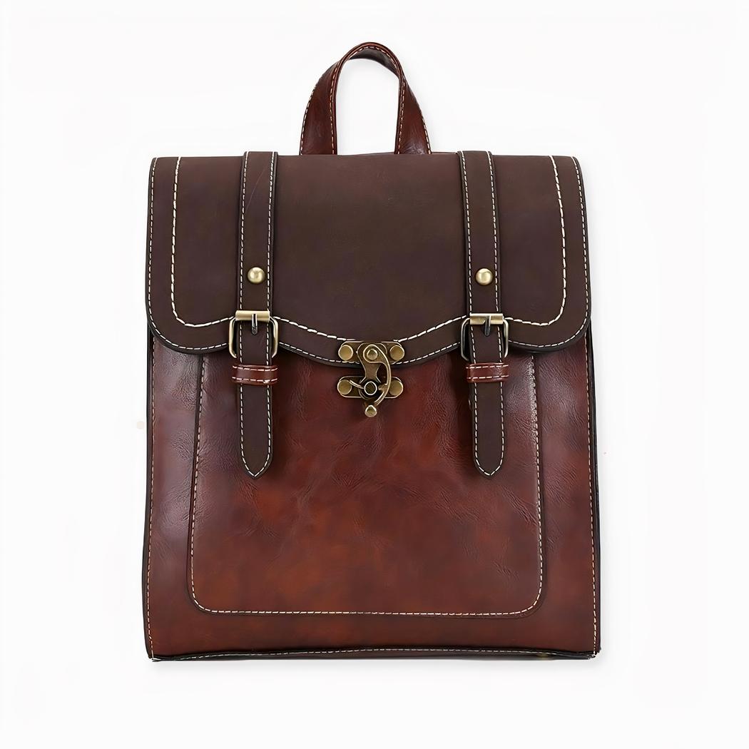 I fan dello stile vintage non vorranno perdersi questo magnifico zaino in pelle. È il tipo di borsa che amiamo indossare ogni giorno. E non solo aggiunge un tocco di eleganza e chic al nostro look.