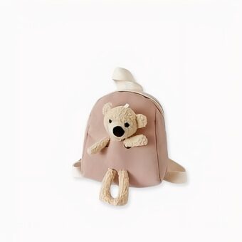 Piccolo zaino orso di peluche, di buona qualità e molto morbido.