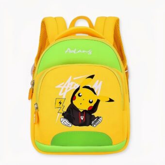 Zaino stampato Pokémon Pikachu, giallo e verde con motivo. Di buona qualità e molto trendy.
