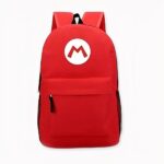 Zaino Super Mario a tinta unita - Rosso - T-shirt Zaino scolastico.