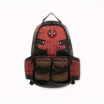 Zaino Deadpool per studenti e adulti, di buona qualità e molto pratico, nero e rosso.