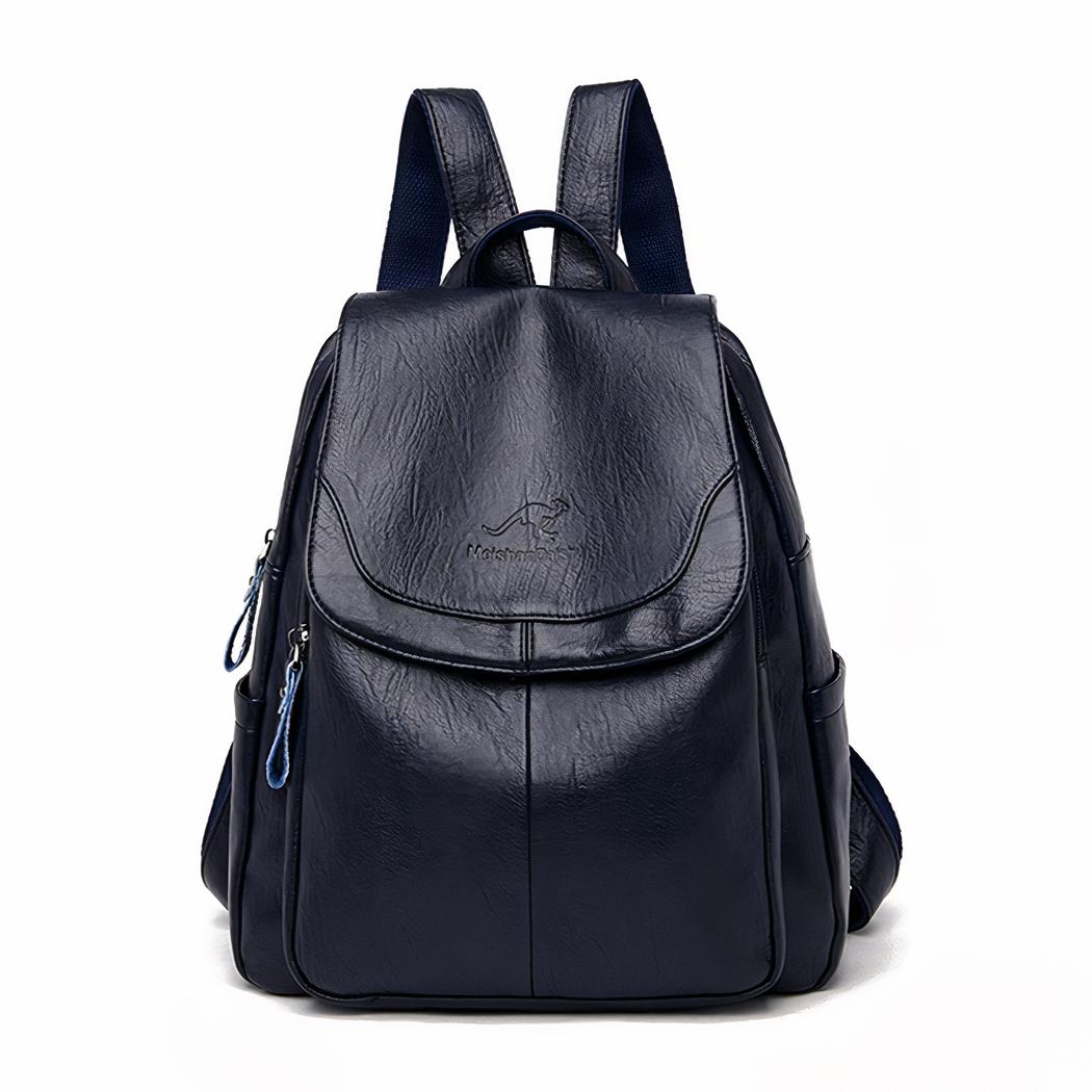 Zaino in similpelle da donna - Blu navy - Borsa messenger