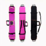 Zaino da snowboard da 155 cm con sfondo grigio chiaro.