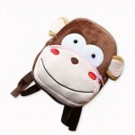 Zaino a forma di scimmia coccolosa per bambini con la bocca grande
