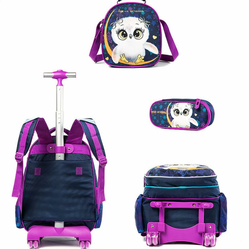 Zaino gufo da bambina con ruote 1