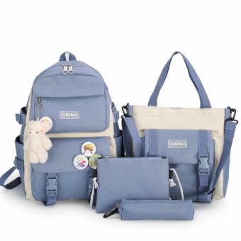 Set di zaini con ciondolo a forma di orsetto -1