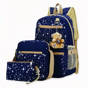 Questo zaino è perfetto per le donne impegnate e in movimento. Ha molti scomparti per tutti i suoi oggetti essenziali. Il ciondolo a forma di orso aggiunge un tocco di fantasia. Gli spallacci sono regolabili, in modo da poterlo adattare a suo piacimento. Il materiale di questa borsa è resistente e di alta qualità. Che vada al lavoro o a scuola, questo zaino la manterrà organizzata ed elegante allo stesso tempo.