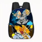 Zaino Dragon Ball Z Son Goku e Vegeta nero con motivo, di buona qualità e molto alla moda.