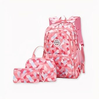 Zaino geometrico 3D per Teenager 2, rosa. Di buona qualità e molto trendy.
