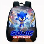Zaino per bambini Sonic con motivo frontale. Di buona qualità e molto trendy.