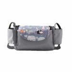 Borsa per carrozzina con motivo per accessori per bambini con sfondo bianco