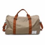 Borsa da viaggio grande con tracolla marrone trendy