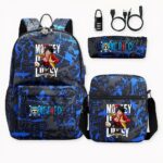 Zaino One Piece a tre pezzi, tre passi. Buona qualità e molto pratico.