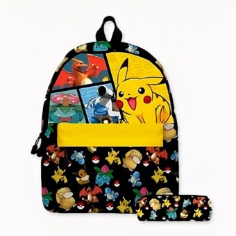 Zaino Pokémon Go per bambini con custodia abbinata. Di buona qualità e molto trendy.