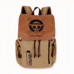Zaino di tela vintage marrone di One Piece