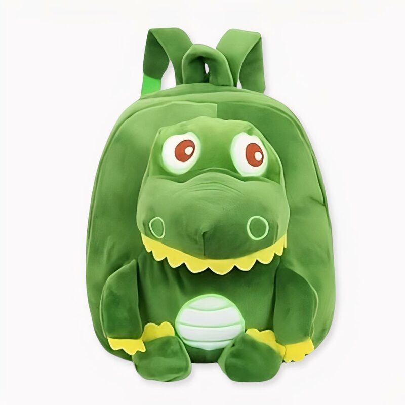 Sac_à_dos_lilliputien_dinosaure_en_polaire_vert_2 Zaino dinosauro lillipuziano in pile verde. Di buona qualità e molto alla moda.