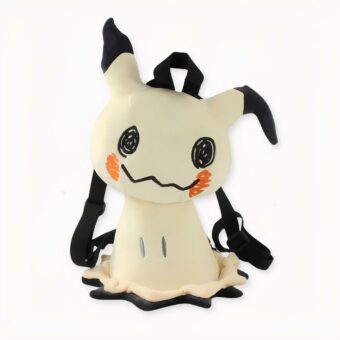 Un pokemon pelucje in bianco e nero su uno sfondo bianco sporco
