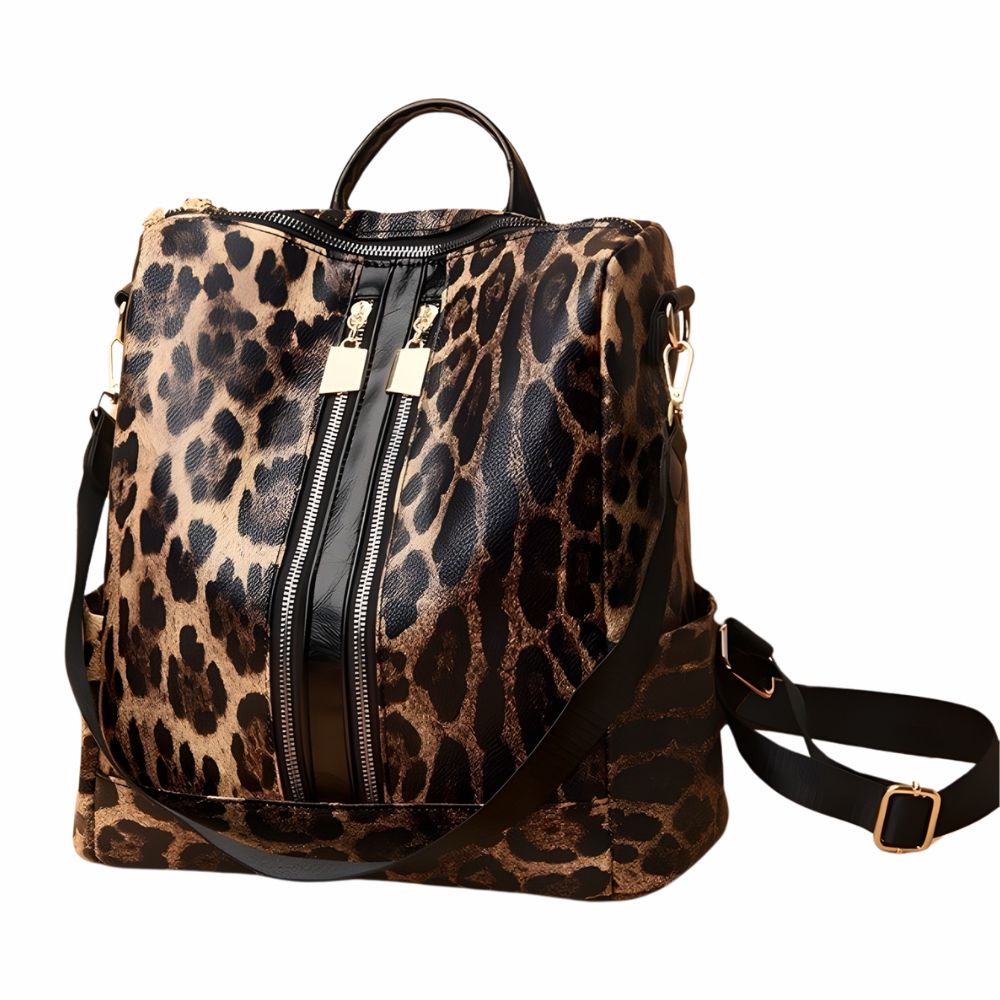 Zaino piccolo donna con stampa leopardata - immagine 6