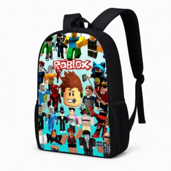 Zaino Roblox con avatar del gioco, vista frontale