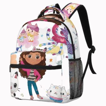 Zaino Gabby's Dollhouse bianco, vista frontale