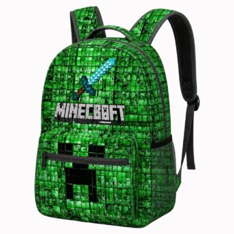 Zaino Minecraft Creeper, vista frontale