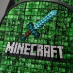 Zaino Minecraft Creeper, vista posteriore
