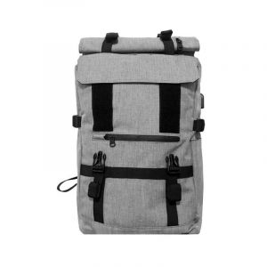 Zaino da viaggio con caricatore USB - Grigio - Zaino Laptop Backpack