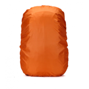 Copertura impermeabile per zaino da 20 a 80l arancione con sfondo bianco