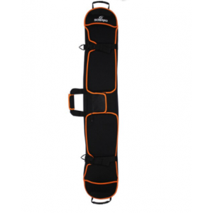 Borsa da snowboard 155cm nera e arancione con sfondo bianco