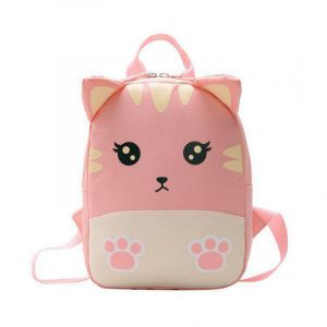 Zaino gatto rosa per bambini con aspetto carino e orecchie rosa