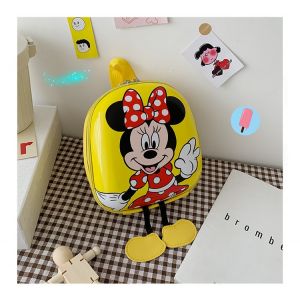 Zaino Disney per bambini - Mickey o Minnie di colore giallo e con sfondo a tabella con dettagli